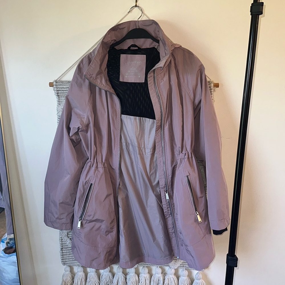 Calvin Klein Raincoat with Tuckable Hood